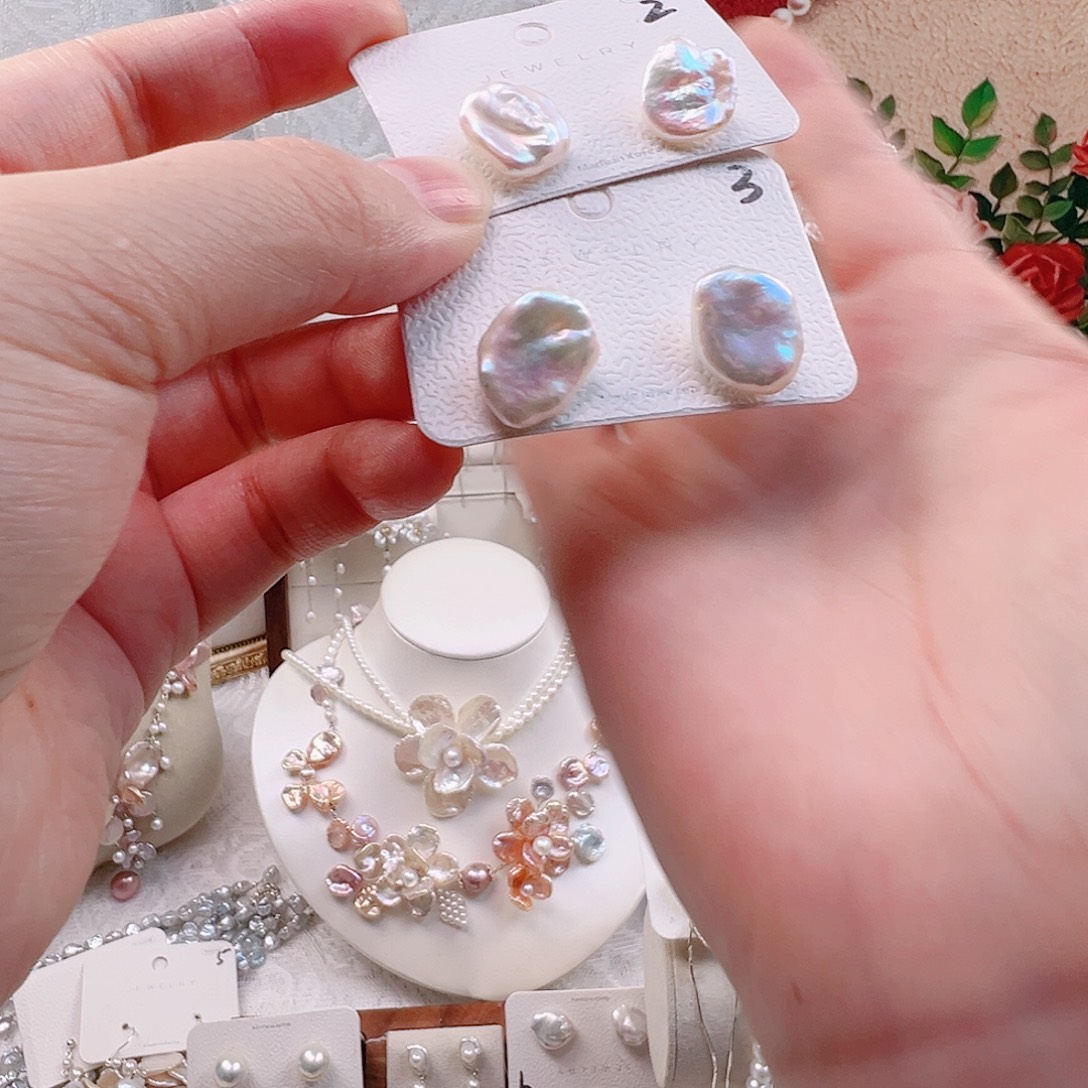 淡水珍珠未镶嵌耳饰
