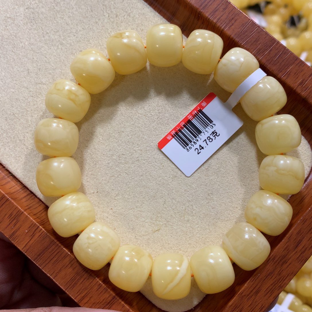 蜜蜡手链未镶嵌嘿*蜜蜡