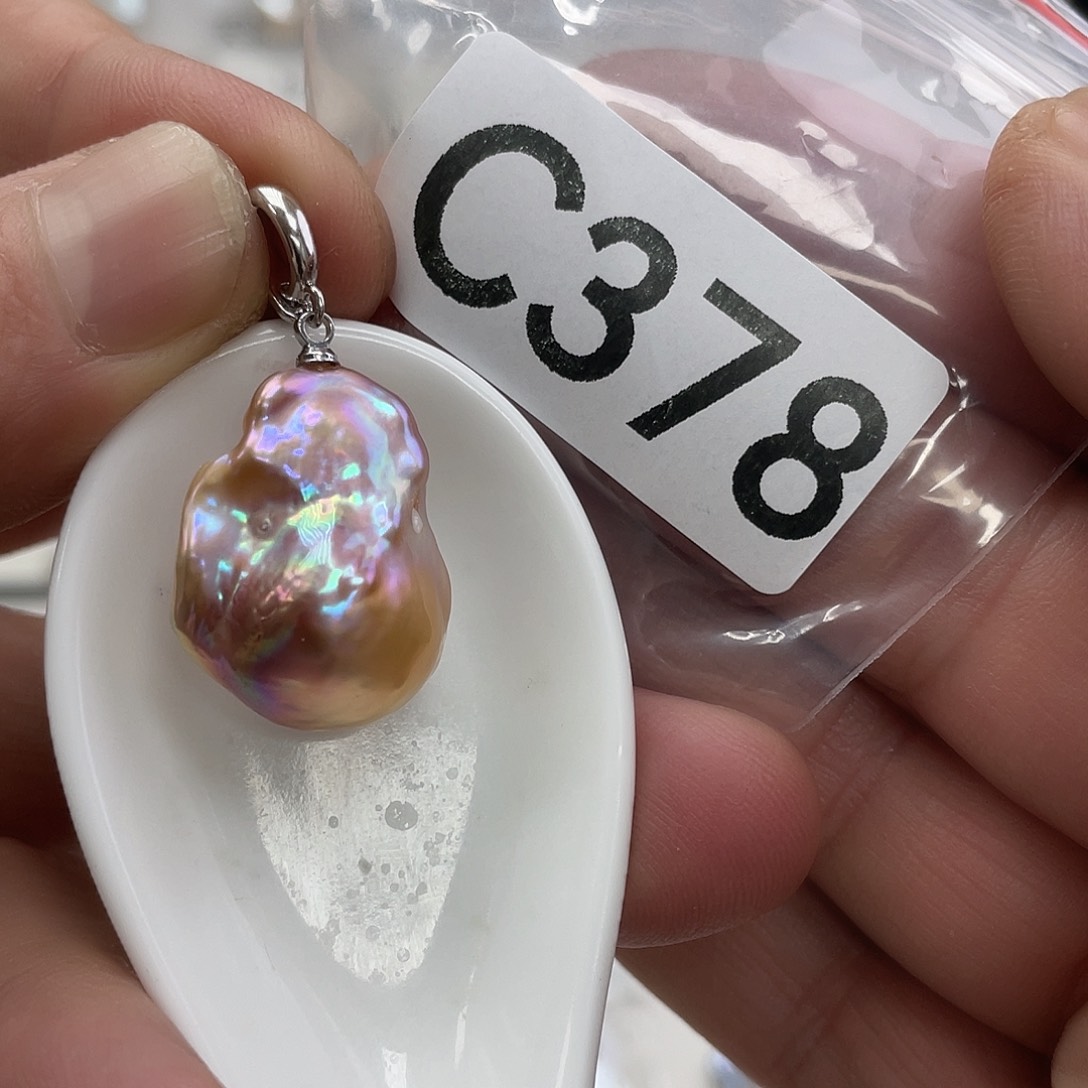 淡水珍珠颈饰银S925镶嵌.****