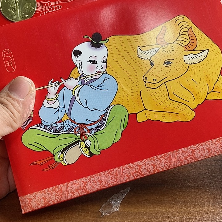 合金一轮生肖牛+兔 康银阁装帧