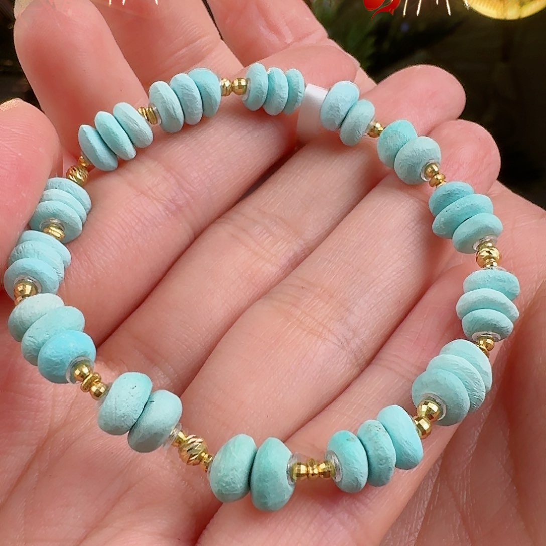 绿松石珠宝奇石18K金镶嵌