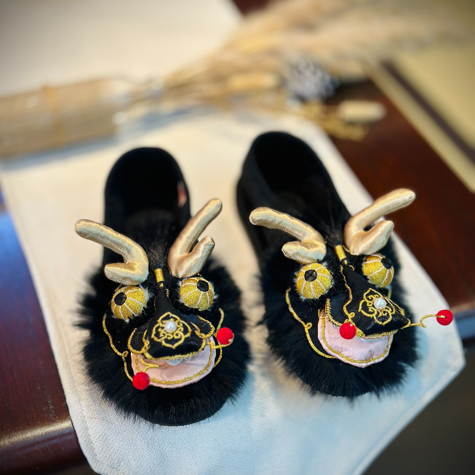 西楚【乾龙-薄绒】中国风国潮透气舒适养脚纯手工千层底布鞋民族风