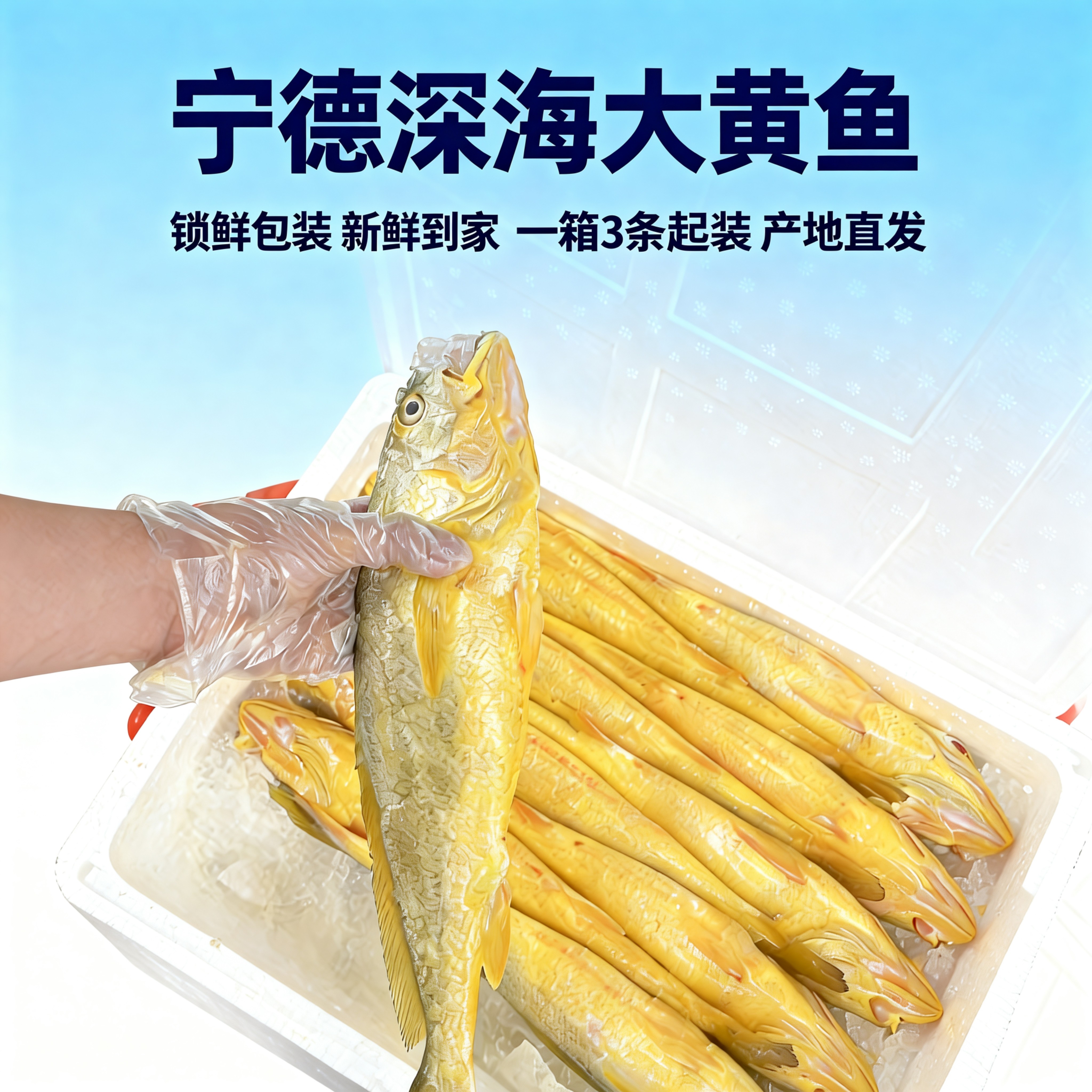 宁德深海大黄鱼福建宁德无土腥泥腥味现捕冰鲜顺丰新鲜大黄花鱼
