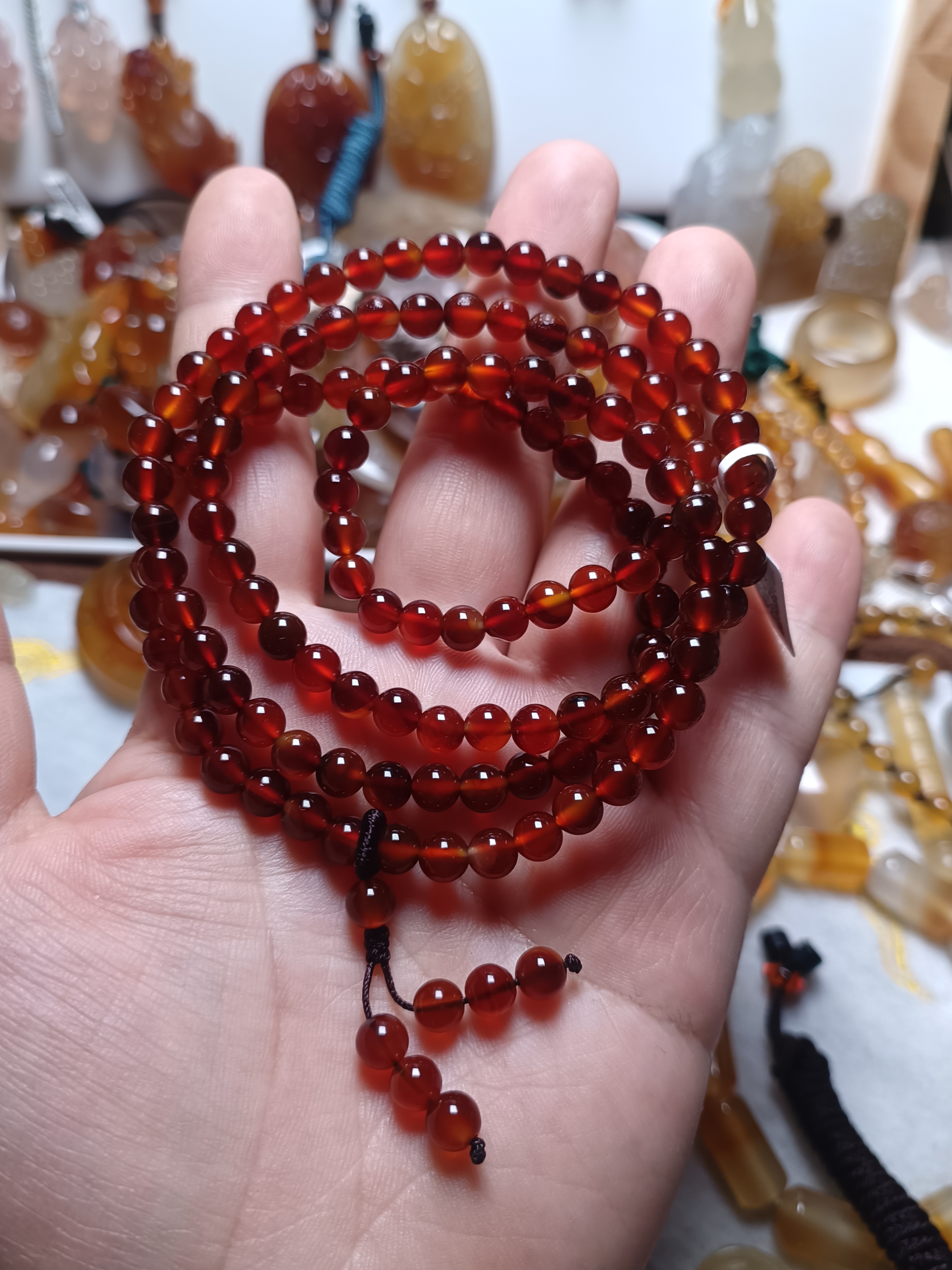 北红玛瑙六毫米130粒手绕