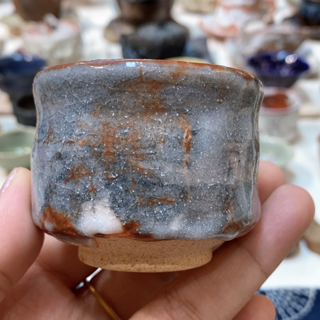 柴烧侘寂粗陶茶具 