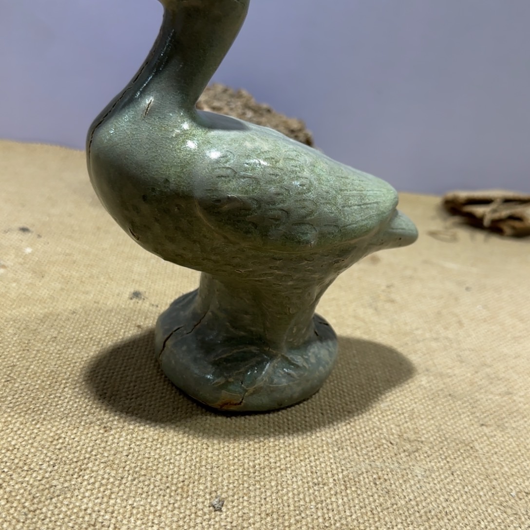 真***木陶摆件汝瓷。        