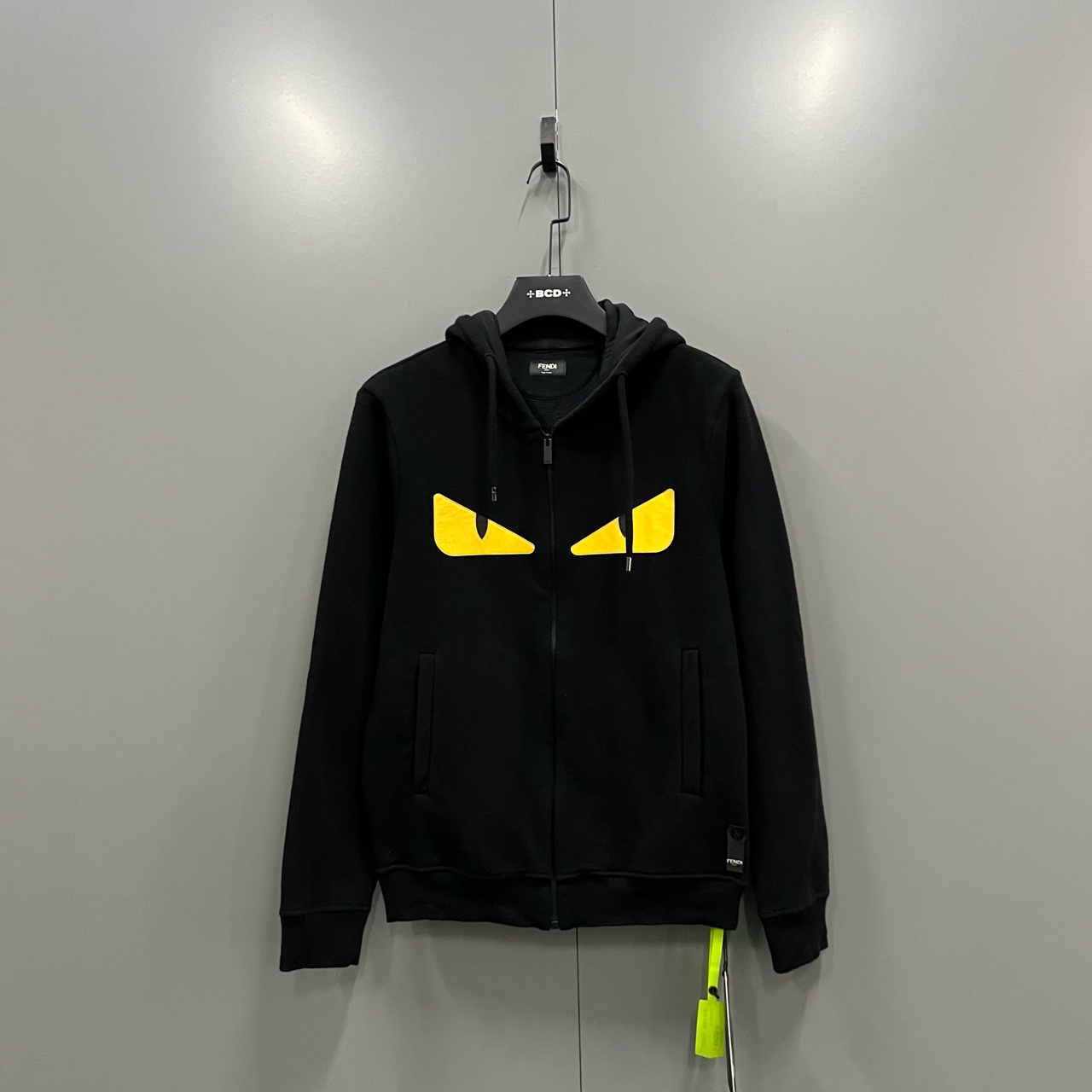 95新 FENDI/芬迪 （cc1）小怪兽拉链帽衫 46码/603321