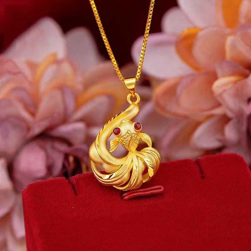 富贵吉祥大锦鲤项链时尚气质百搭 