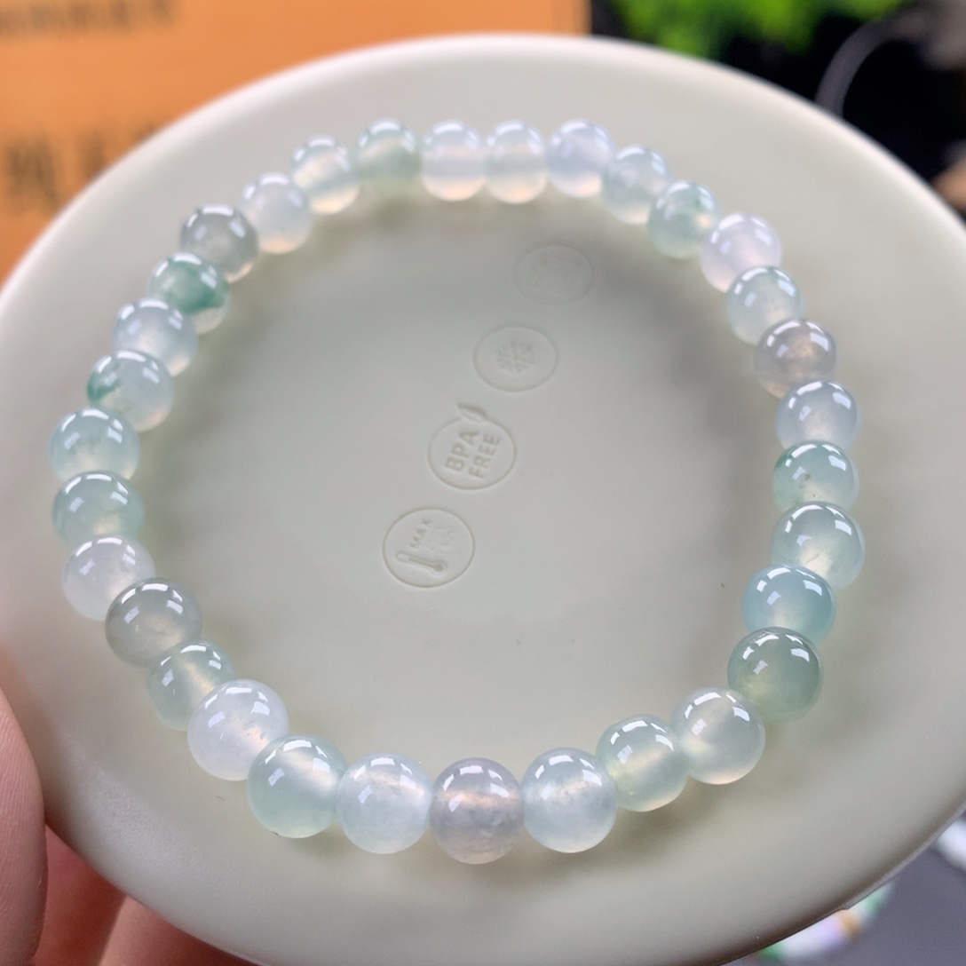 翡翠未镶嵌手链卡6.5