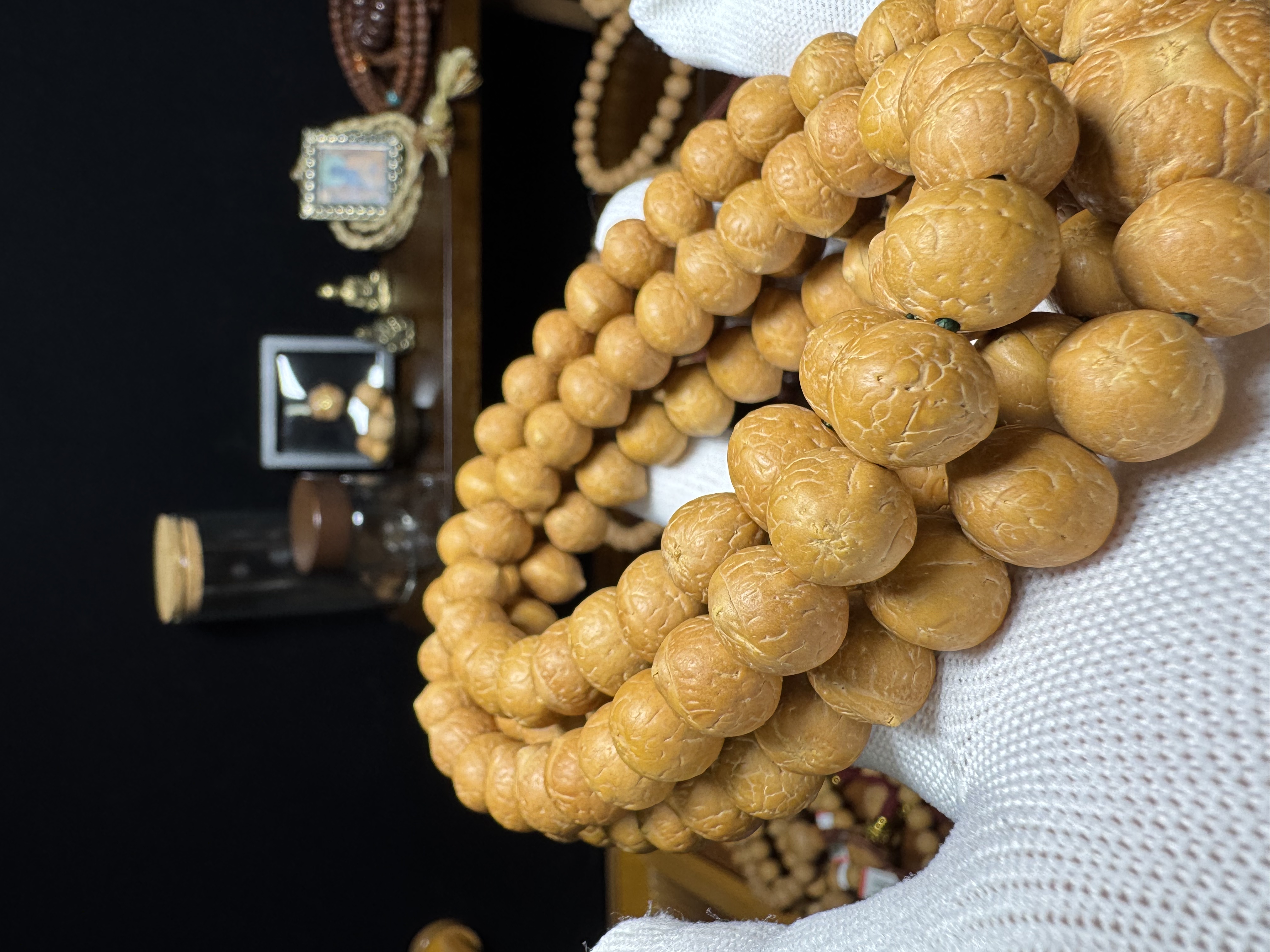 11.5 半实心高山铁籽108凤眼菩提念珠脖挂长串