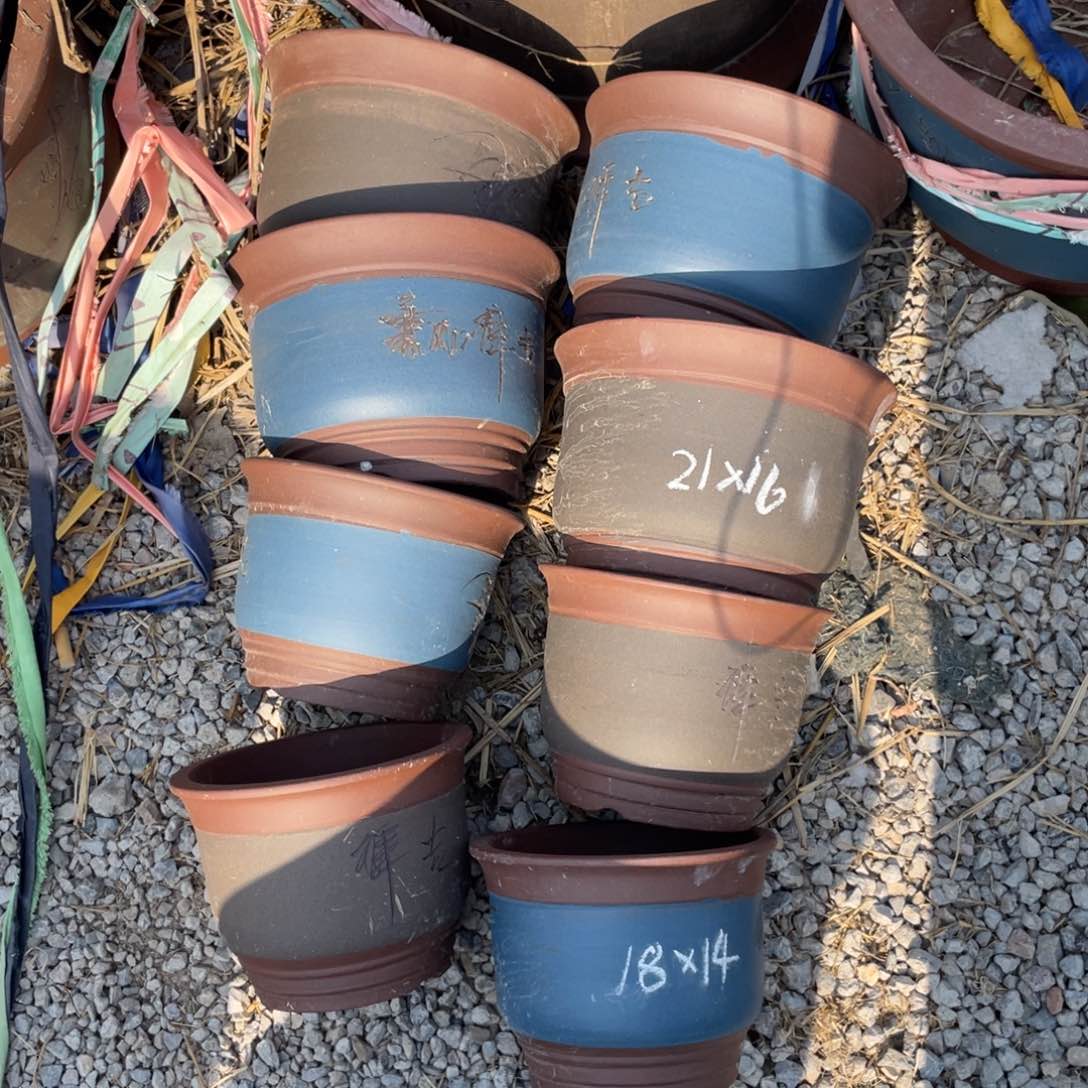 紫砂金钟 21*16四只 18*14四只 一组八只