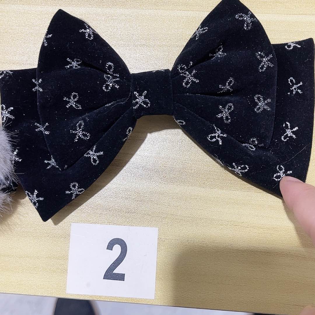 皮质铁合金蝴蝶结发夹