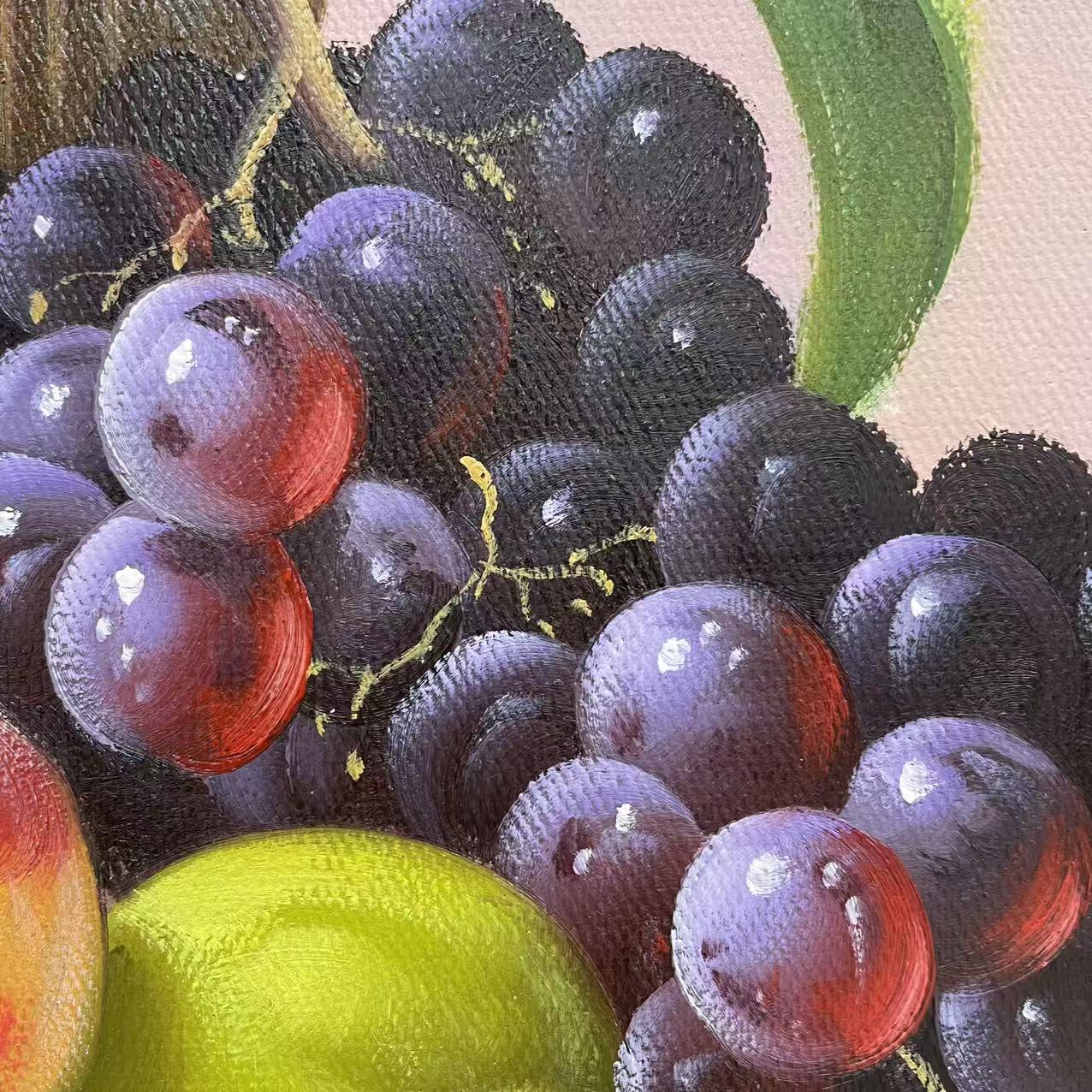林彦新-***-9.21号 静物水果- 约50*60厘米-手绘油画-麻布