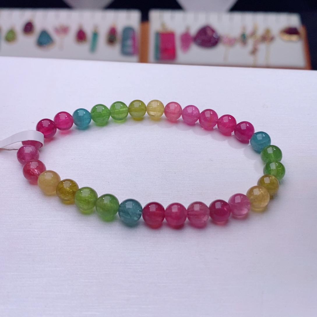 未镶嵌手链碧玺手链d