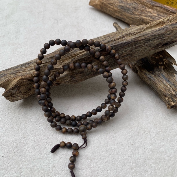 沉香奇楠沉香06多圈九九沉圆珠手串花香蜜香果番多样性发一
