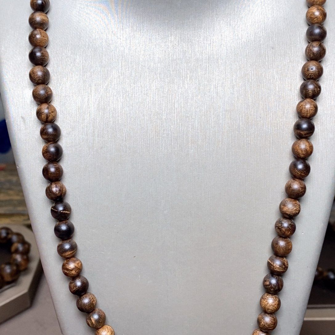 沉香手串越南芽庄紫棋瘤疤06×108