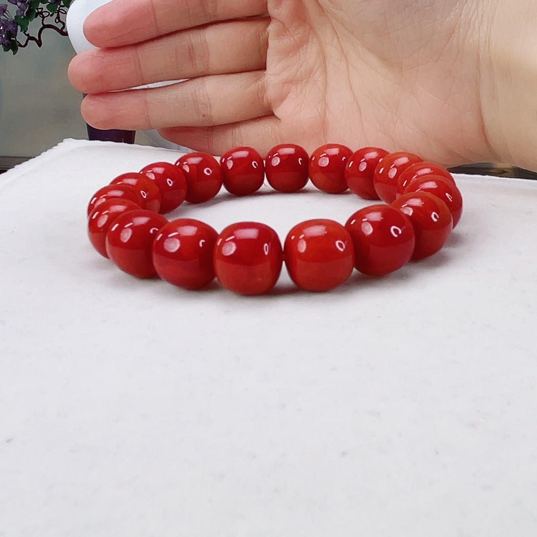 南红玛瑙手链未镶嵌南红12.3