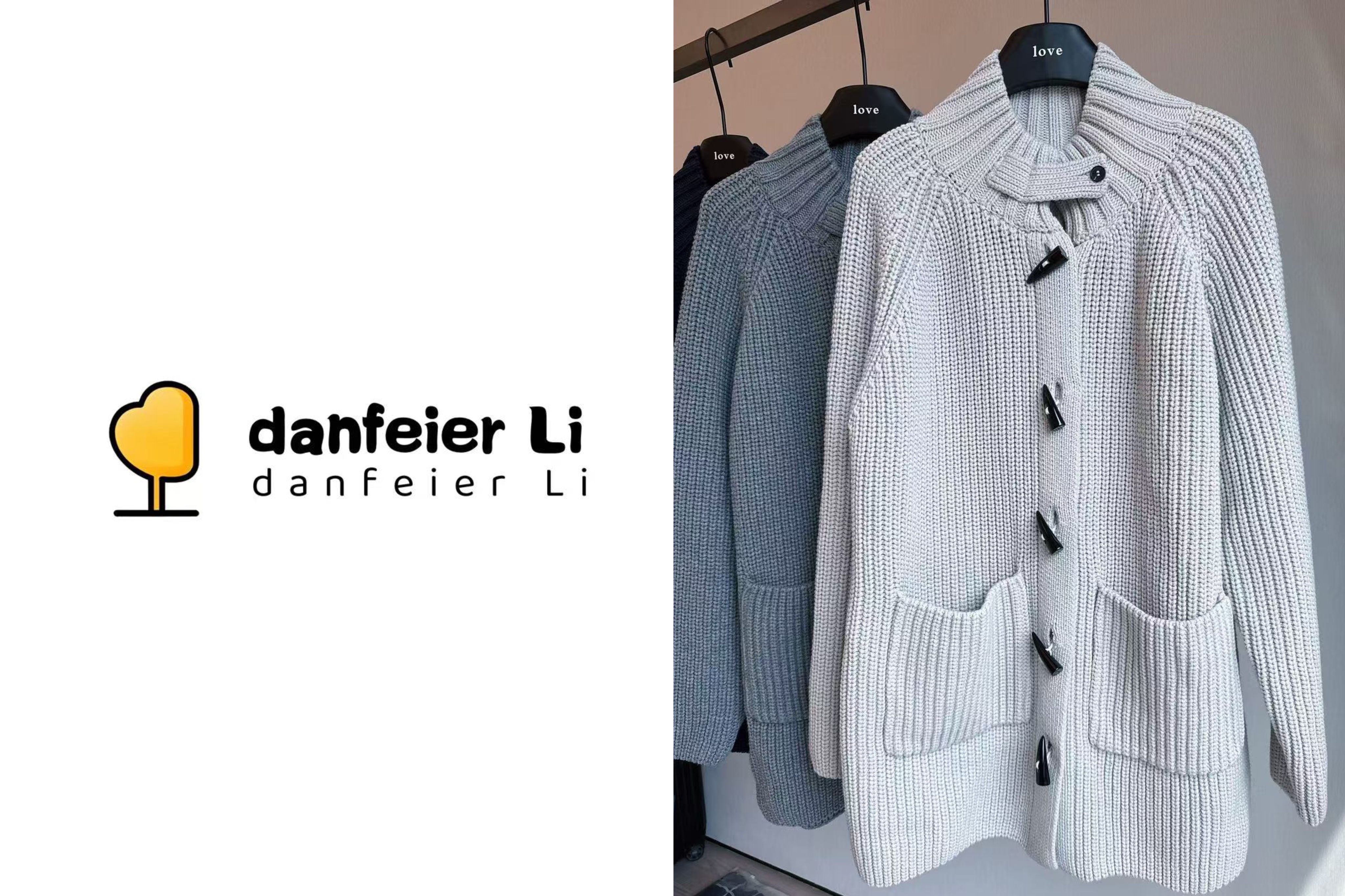 《丫丫推荐款》1183设计款三色牛角扣毛衣