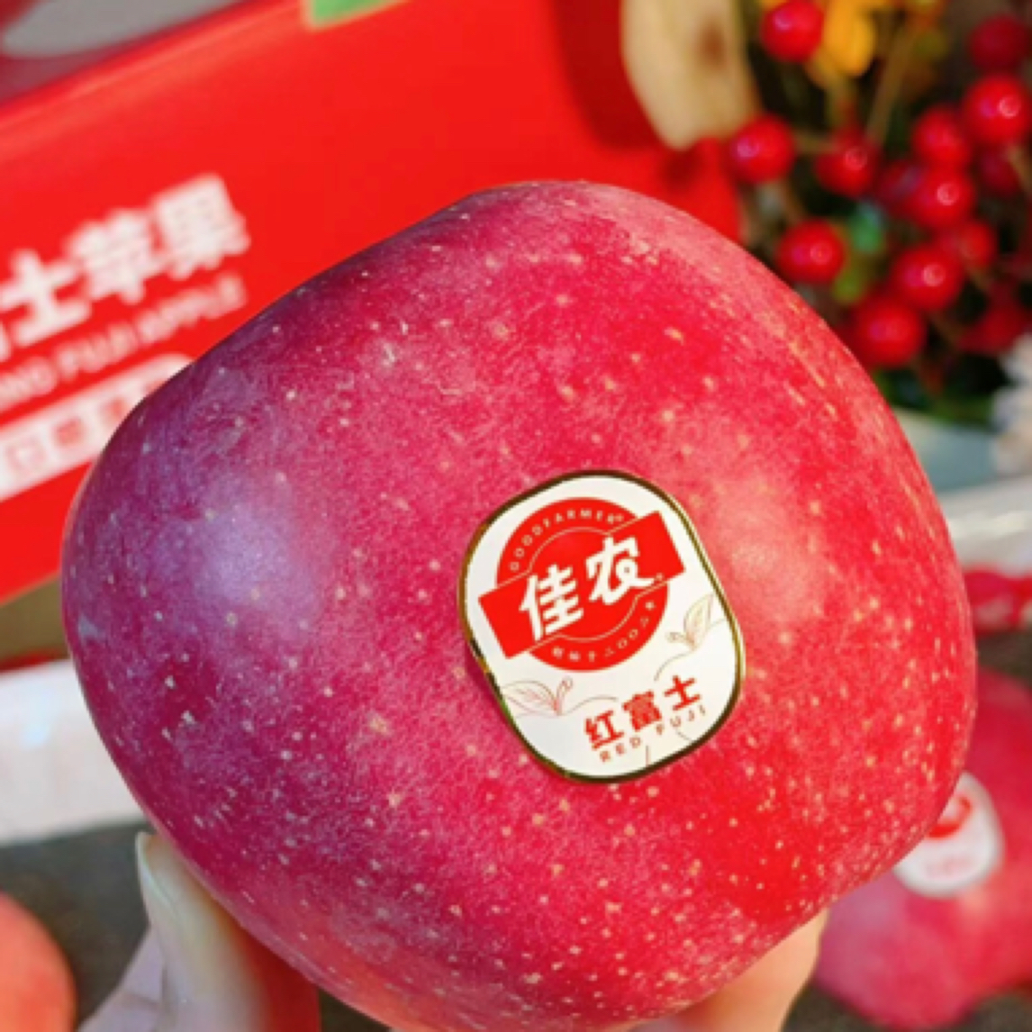 【长岭徐氏果业】佳农红富士苹果 嘎嘣脆 约50g中国