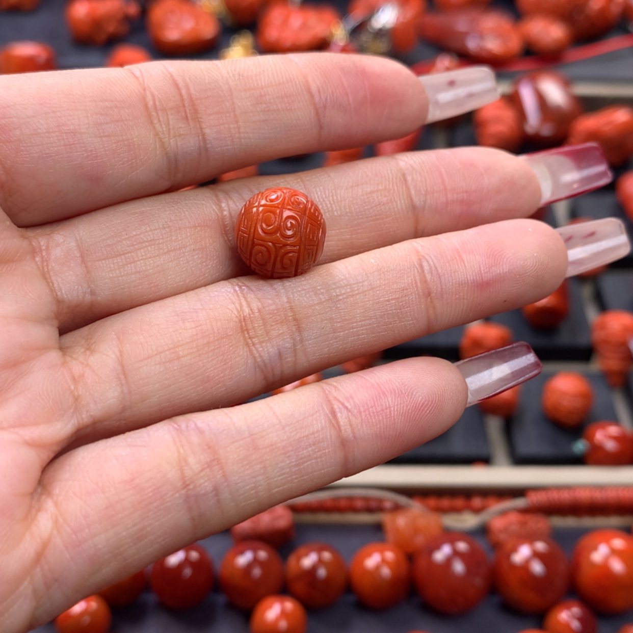 【闪购商品】南红玛瑙回纹单珠11.5mm未镶嵌念****?