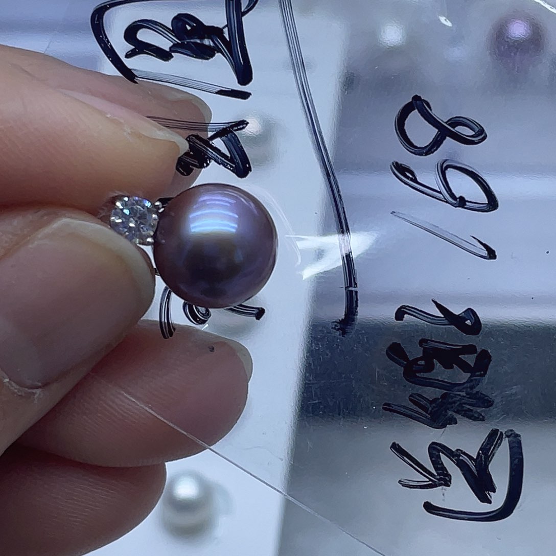 银S925镶嵌耳饰淡水珍珠