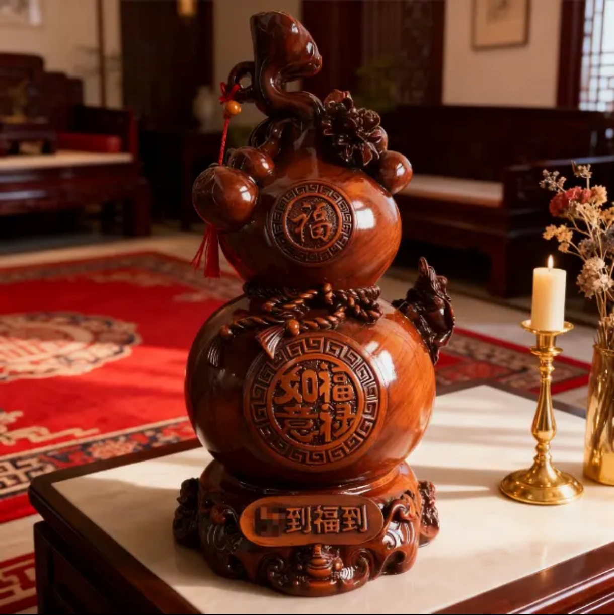 财到福到葫芦电视柜客厅玄关摆件