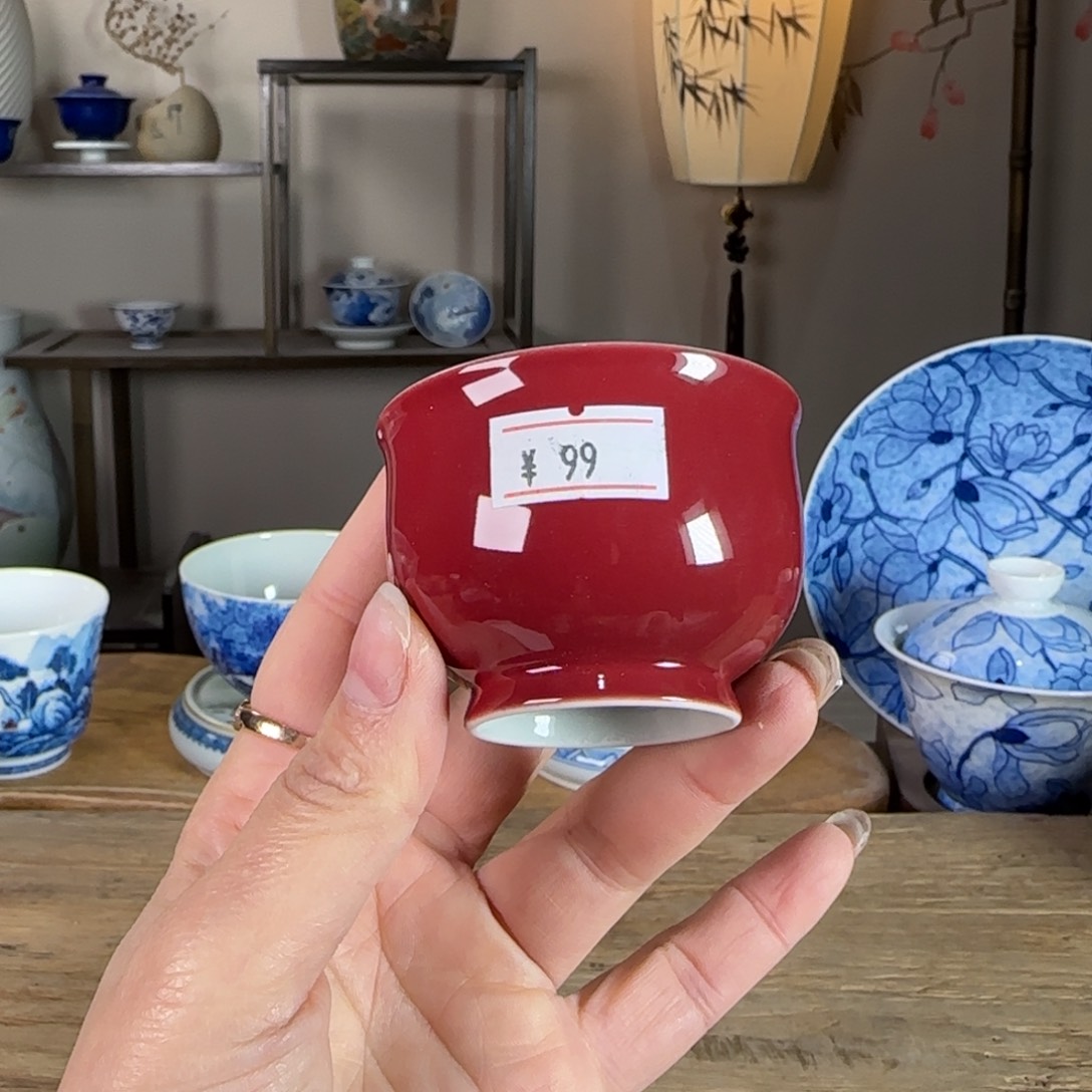 杯景德镇陶瓷柴烧多人