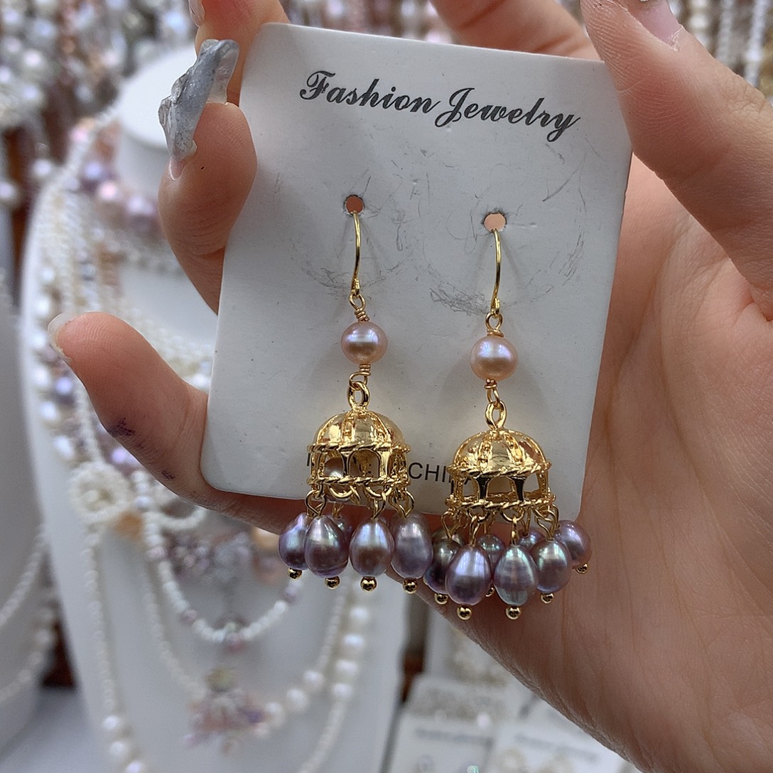 项链耳饰银S925镶嵌淡水珍珠