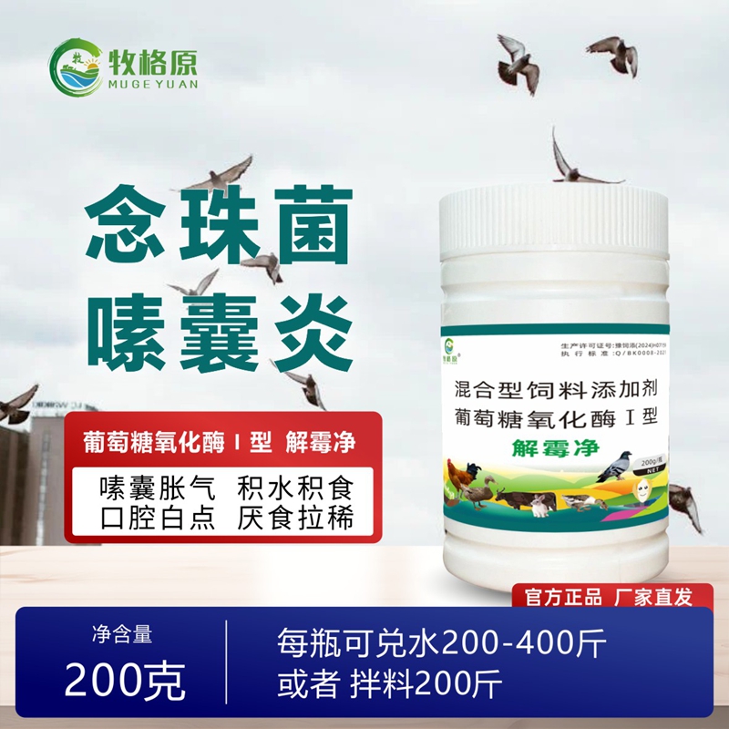 牧格原【解霉净】200g 鸽子脱霉剂霉菌毒素生物脱霉防霉剂鸟禽通用