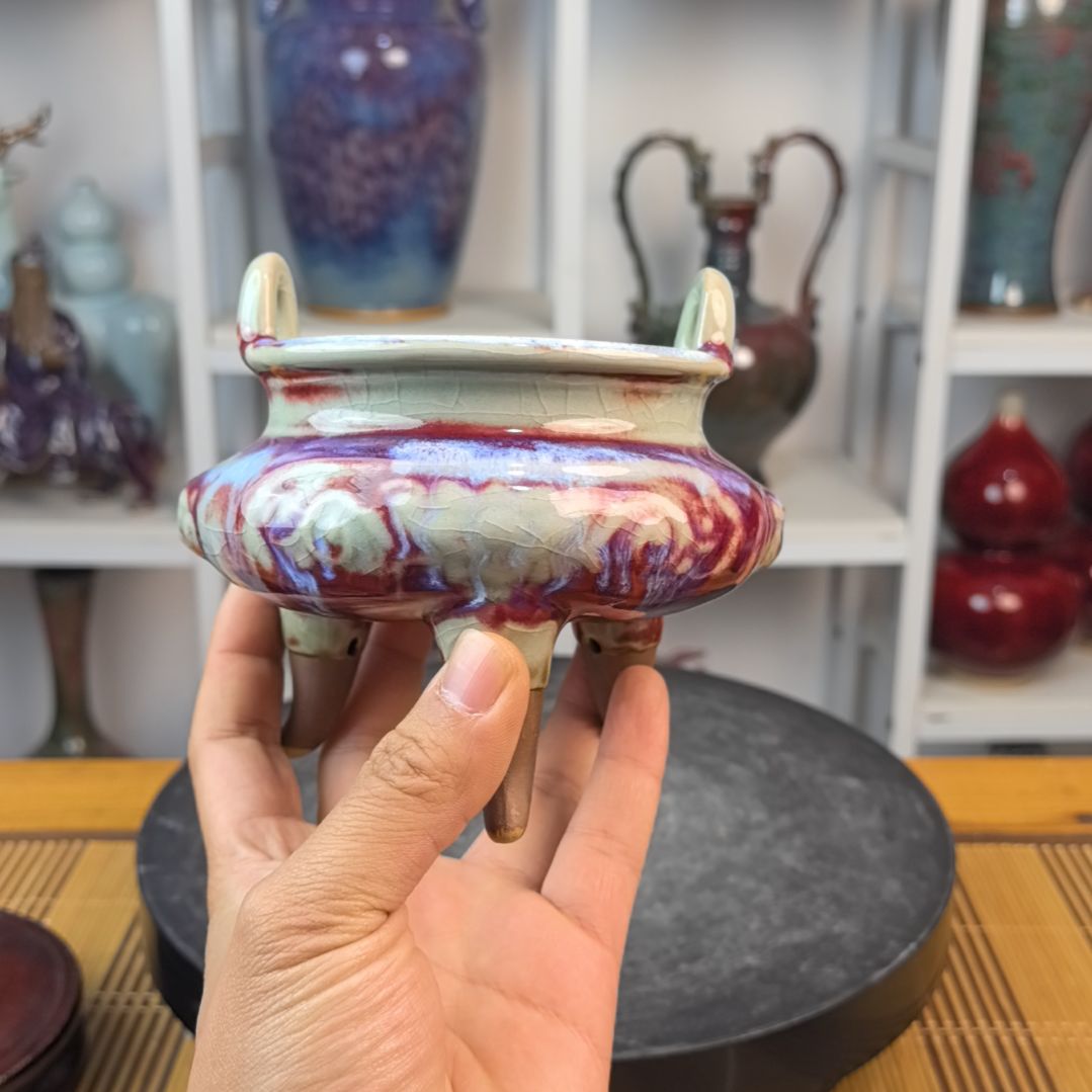 摆件钧瓷摆件神后镇钧瓷摆件