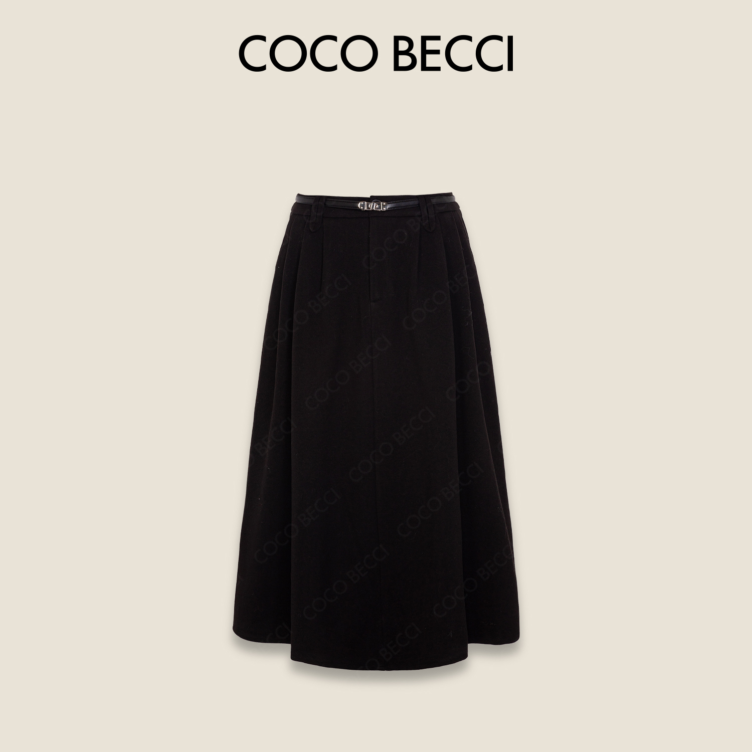 COCO BECCI【赫本半裙】高腰垂坠A字气质优雅半身裙CFLJD271098
