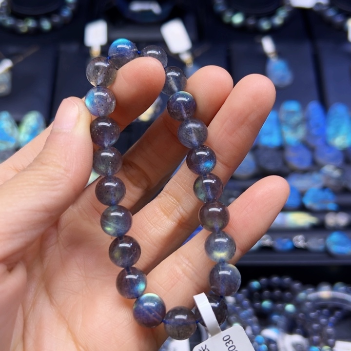 拉长石手串未镶嵌9左右