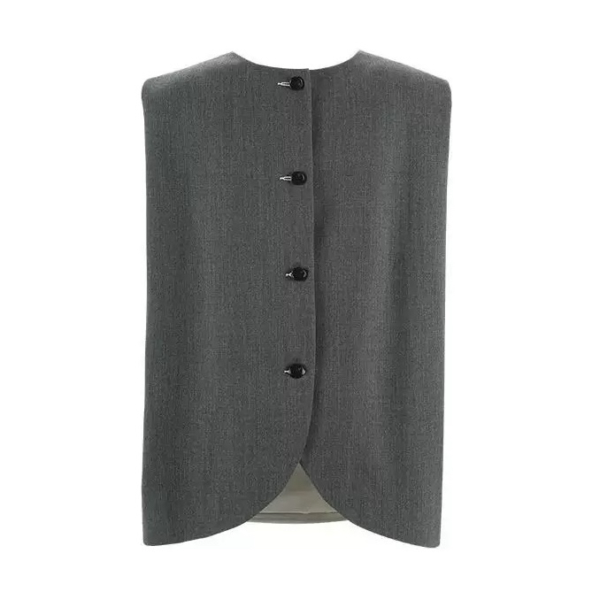 YOEYYOU 设计师品牌 25春夏 前后两穿宽肩无袖上衣