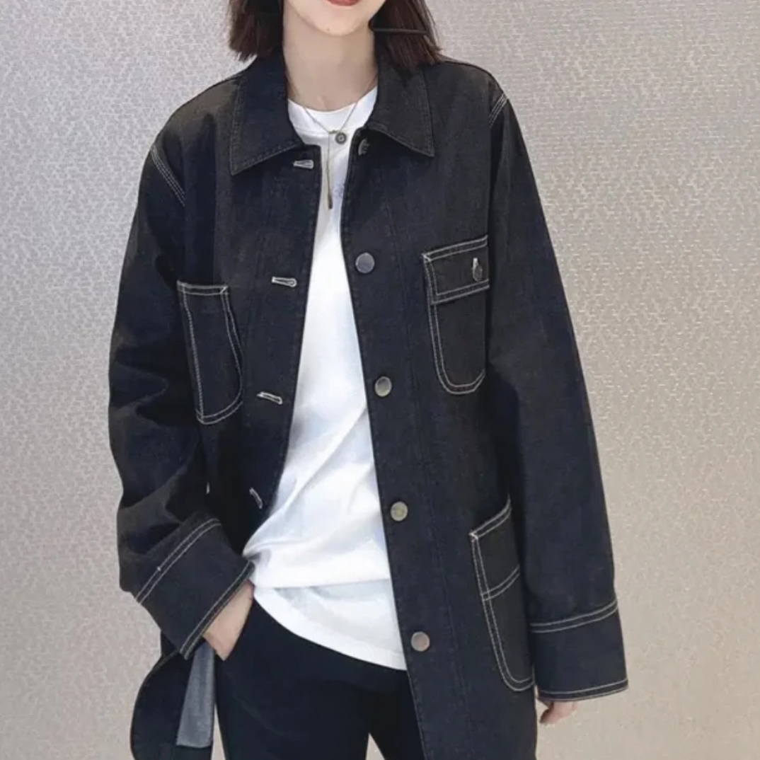 GIRDEAR/哥弟潮酷休闲通勤时尚百搭复古工装设计长袖外套1400679