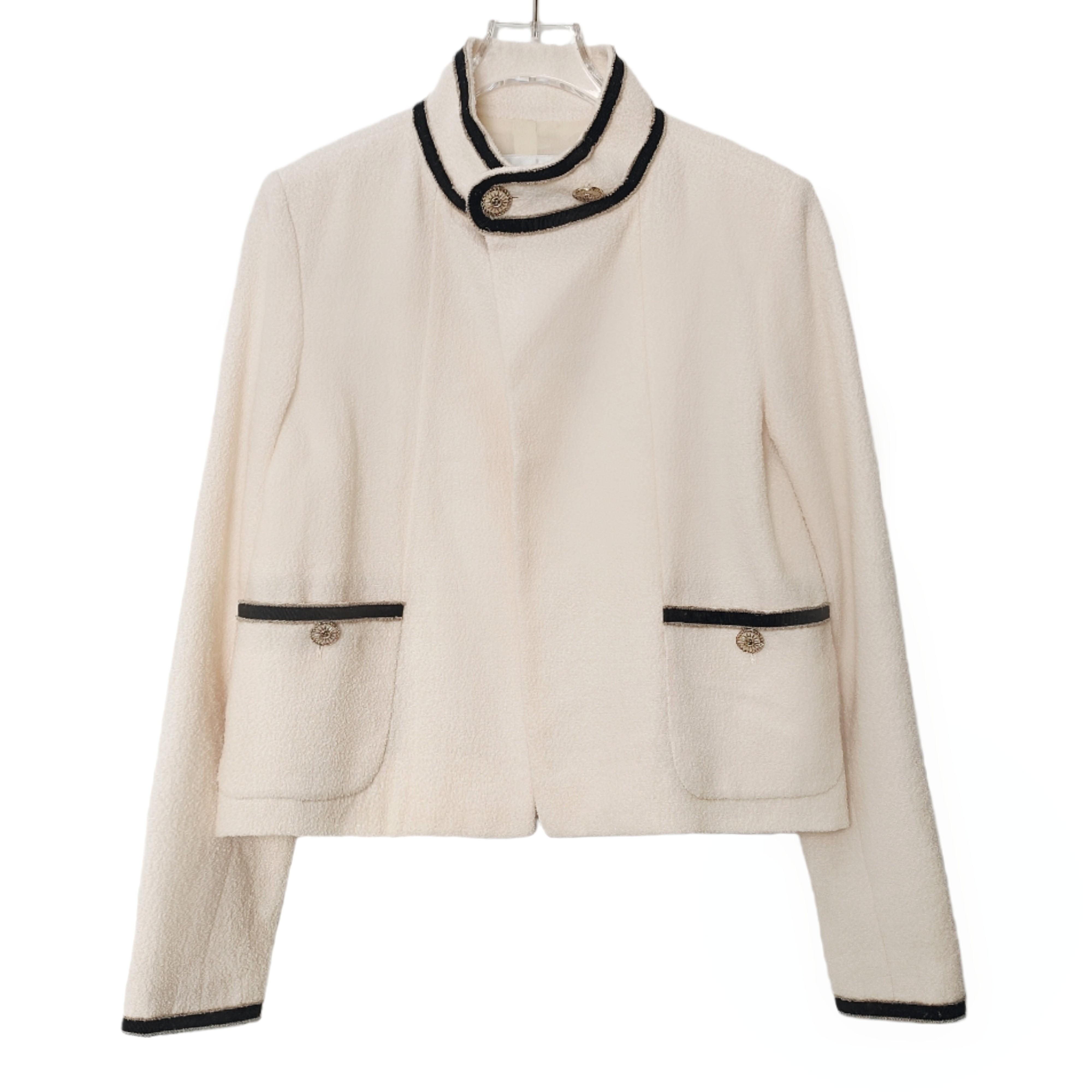 未使用 Chanel/香奈儿 110042 米色羊毛外套 38码 
