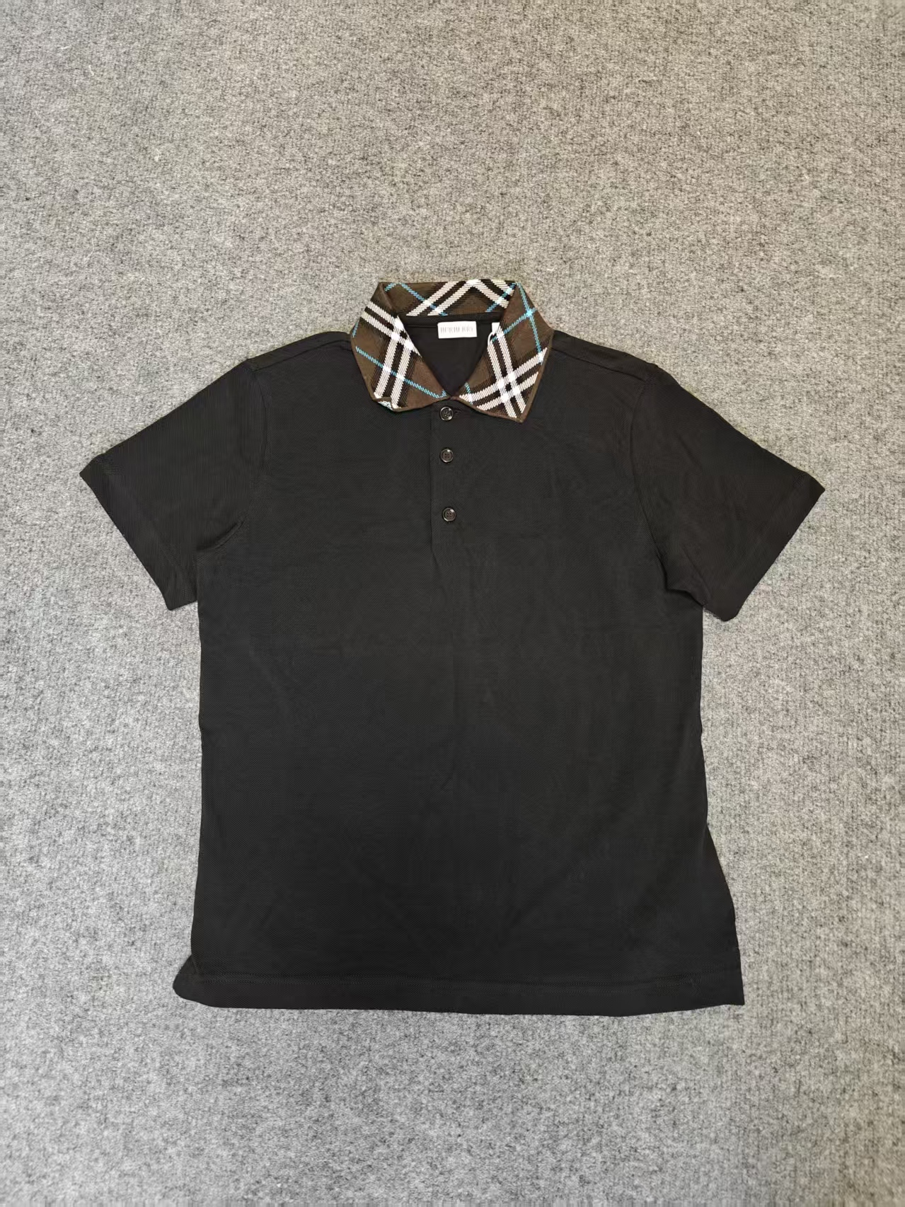 BURBERRY/博柏利 男士夏季经典格纹翻领Polo杉