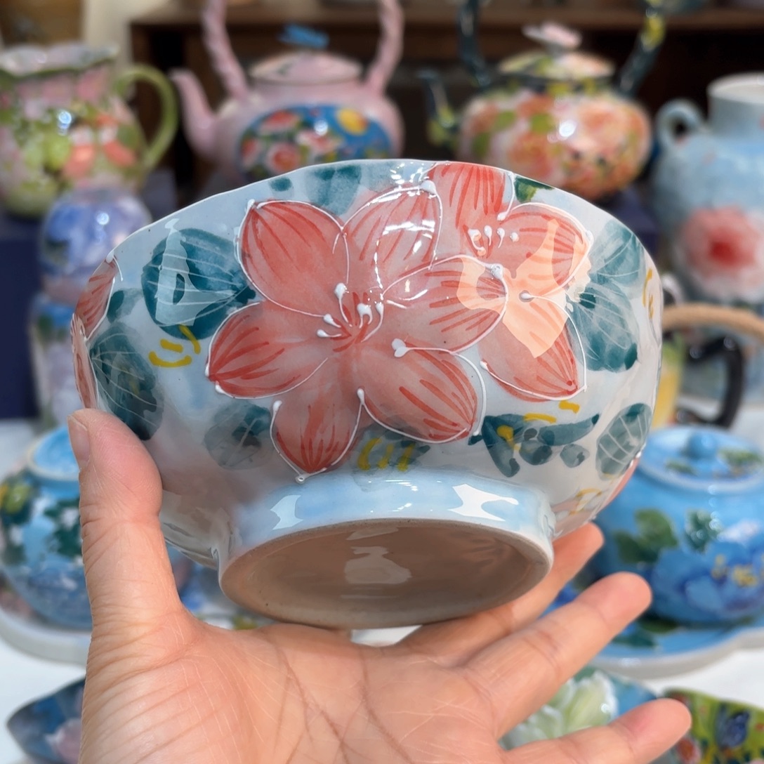 景德镇手绘高温釉下彩陶瓷茶具