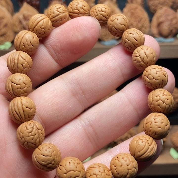 D***.1.1尺寸脑纹桃核手串