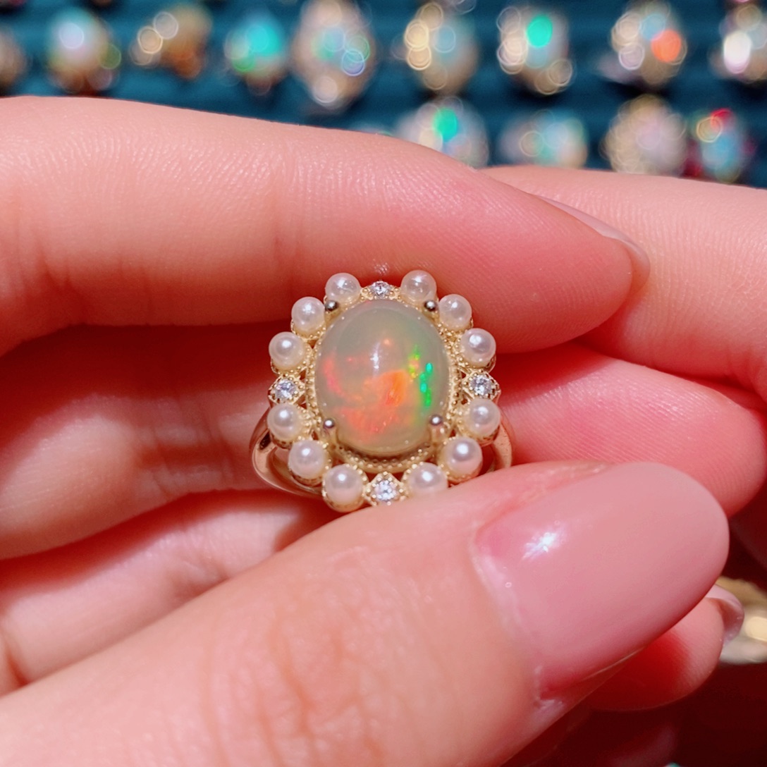 欧泊欧泊戒指银S925镶嵌