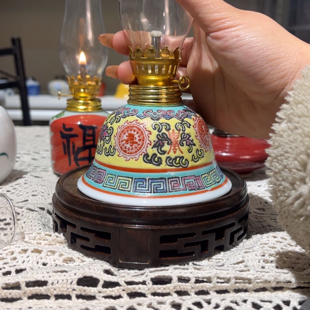 摆件景德镇陶瓷香薰灯