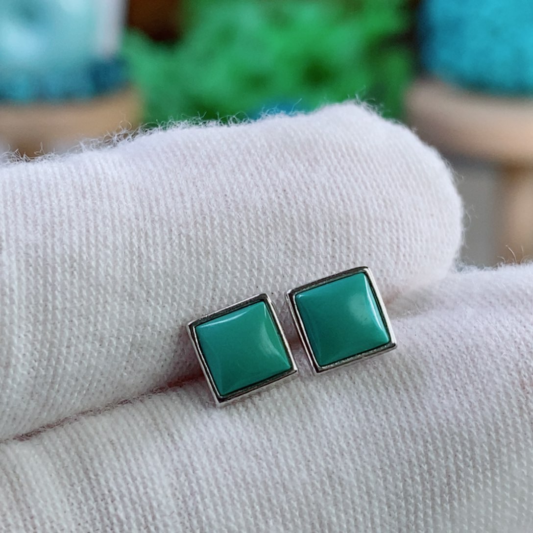 绿松石银S925镶嵌配饰