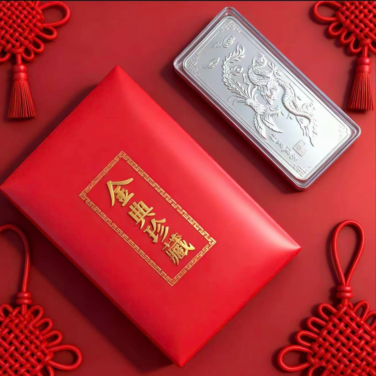 宠粉福利 桌面摆件100克龙凤呈祥条居家乔迁送礼佳品居家工艺品W