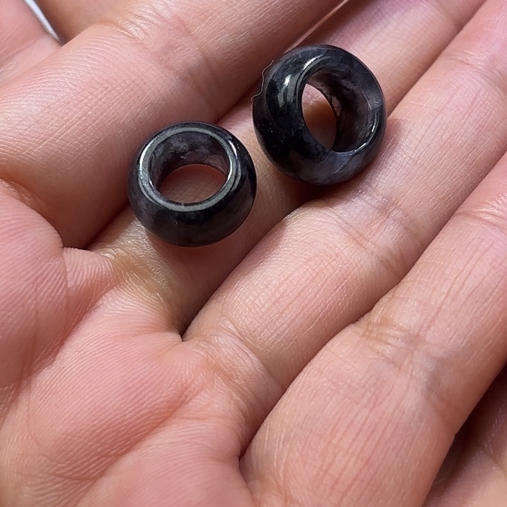 翡翠未镶嵌颈饰天然缅甸翡翠A货黑冰乌鸡跑环