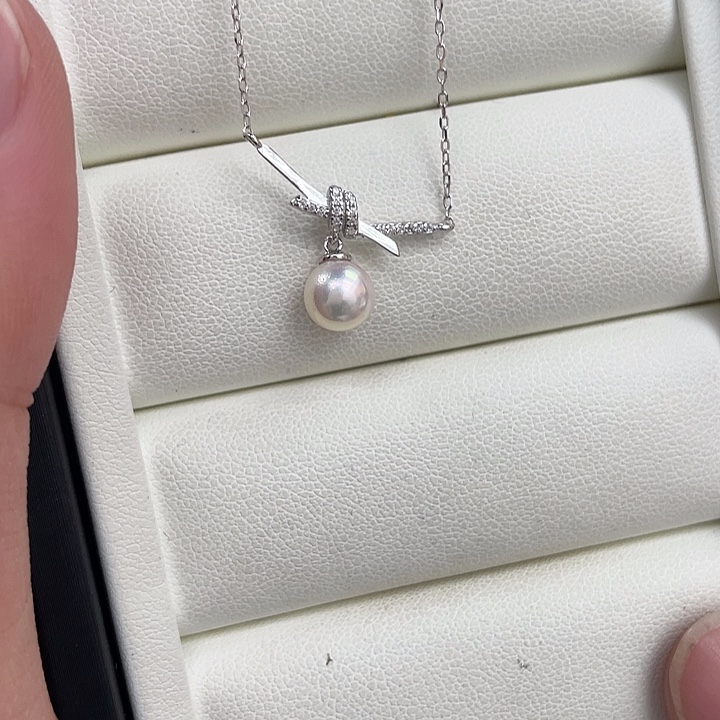 银S925镶嵌海水珍珠颈饰