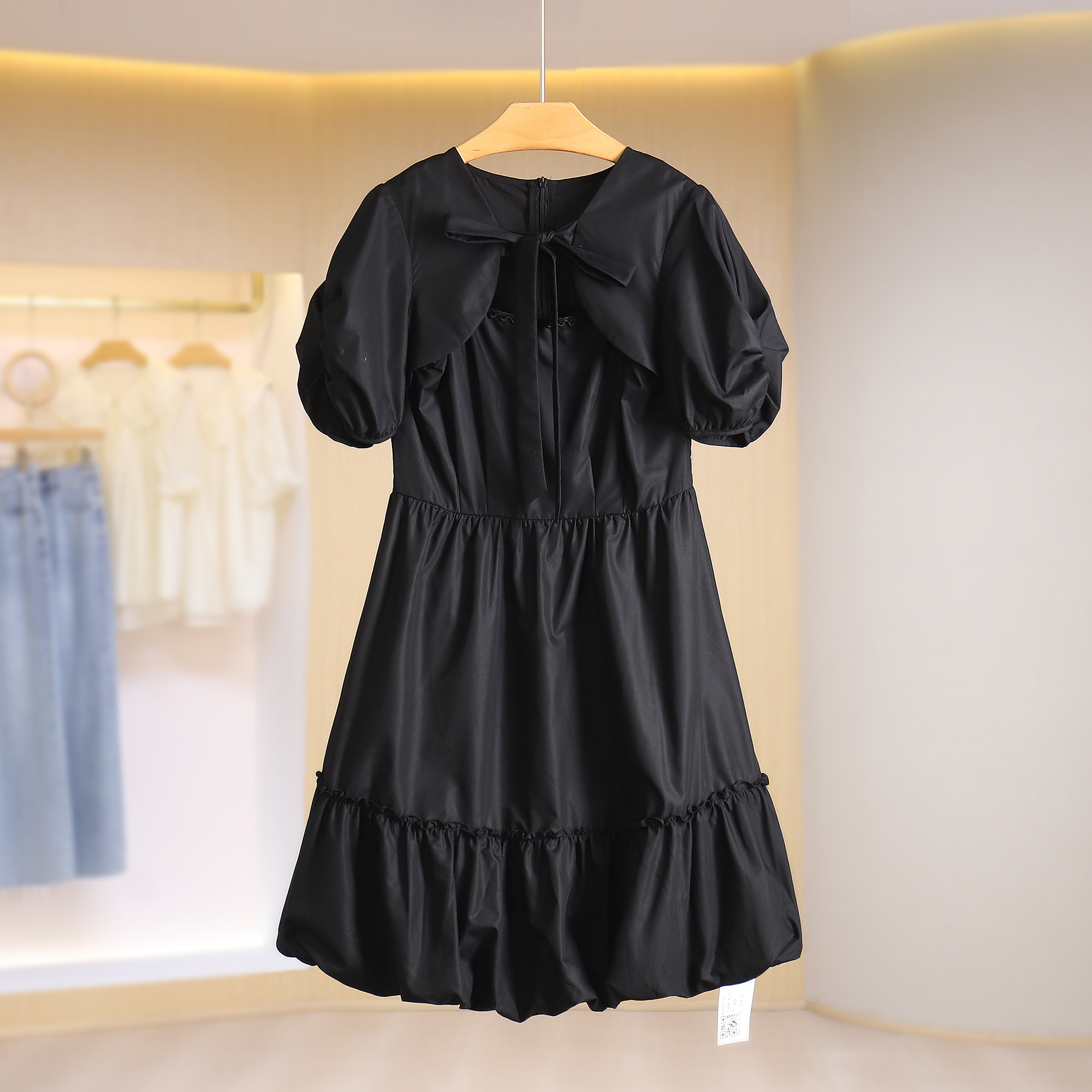 F399-伍莎服饰云仓百搭时尚新款夏季连衣裙#WQB36L126