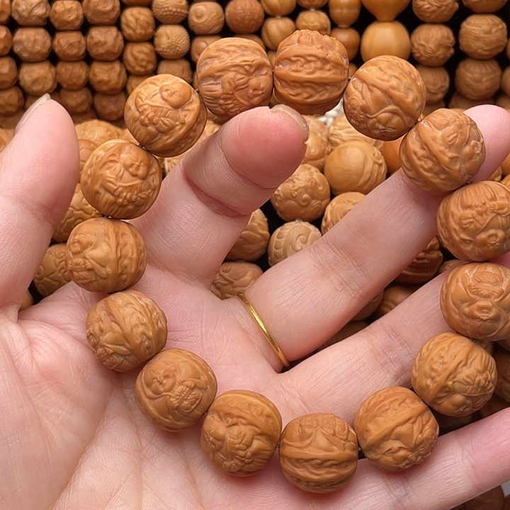 猴头核桃手串体验款八棱和合二仙