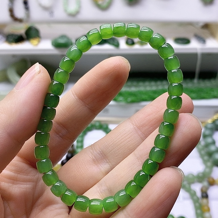 和田玉（碧玉）5手链未镶嵌