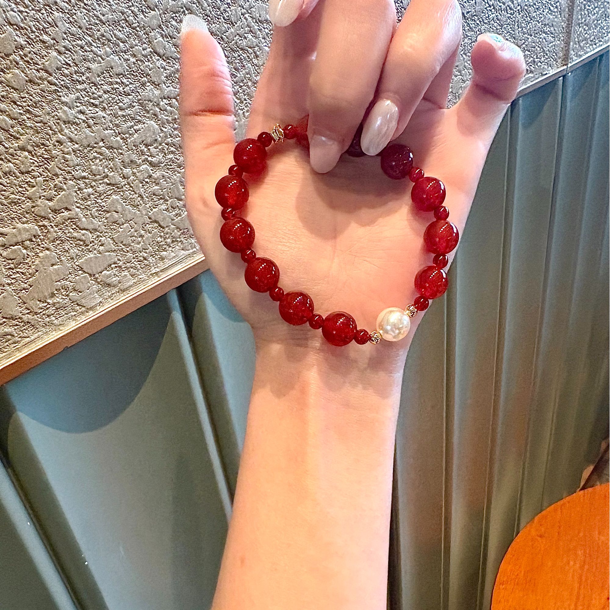 【红气养人】气血满满黄皮天菜新年玛瑙红绳