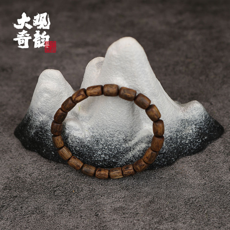 沉香【洗梅清】S级绿奇楠大观沉香手串收藏海南产区规格天然产地