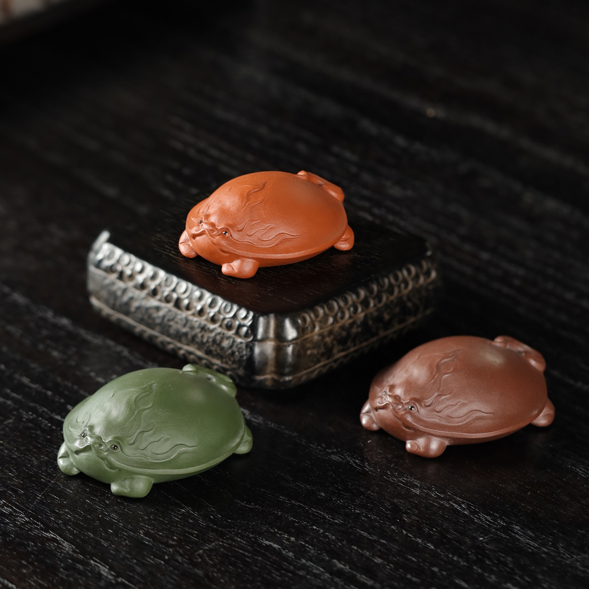 宜兴紫砂～小懒匠赵永辉精品茶宠紫砂摆件高级紫砂茶宠手把件龙龟